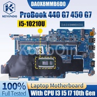 For Hp Probook 440 G7 450 G7 Notebook Mainboard Da0x8mmb6d0 L78085-601 L78083-601 I3 I5 I7 10th Gen 