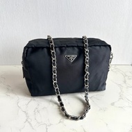 絕版中古包 Prada 黑色經典單肩包 側背包 古董包 斜背包 復古包