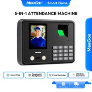 MeeGoo 5-in-1 Attendance Machine Color+Infrared Face Recognition Fingerprint Palm Vein Time Recorder