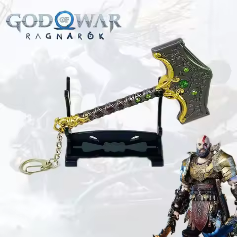 5inch 12cm God Of War Ragnarok Axe Keychain Game Model Collectible Alloy Ornament Cosplay Prop Decor