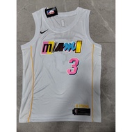City Edition NBA Heat Miami Heat WADE #3 Dwayne Wade Swingman SWINGMAN Uniform-white-embroidery