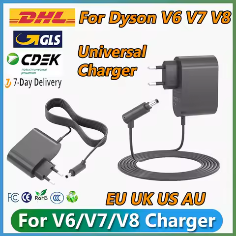 For Dyson V6 V7 V8 Battery Charger Universal High Power Charger Compatible with Dyson V8 V7 V6 Recha