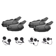 (IVXU) 2Pcs Bluetooth Intercom Motorcycle Helmet Bluetooth Headset for 2 Intercomunicador Wireless Headset