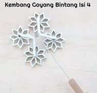 1Set Cetakan Kembang Goyang Mini isi 4 Tersedia 2 Motif Bintang & BungaCetakan kembamg goyang isi 4