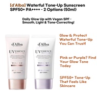 [d'Alba] Waterful Tone-Up Sunscreen SPF50+ PA++++ – 2 Options | Waterful Glow Tone-Up Sunscreen – Pi