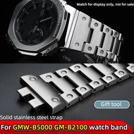 Untuk G-shock GM-B2100 b2100 gelang tali keluli tahan karat Casio GMW-B5000 gelang jam logam b5000 b
