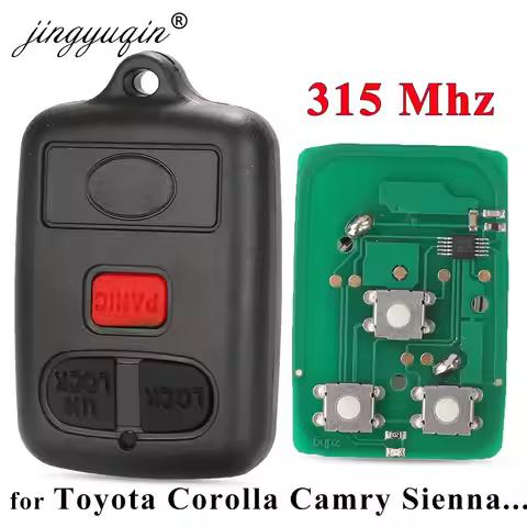 jingyuqin 2+1Panic 3 Buttons Remote Car Key for Tovota COROLLA Vios Camry Sienna Remote Transmitter 
