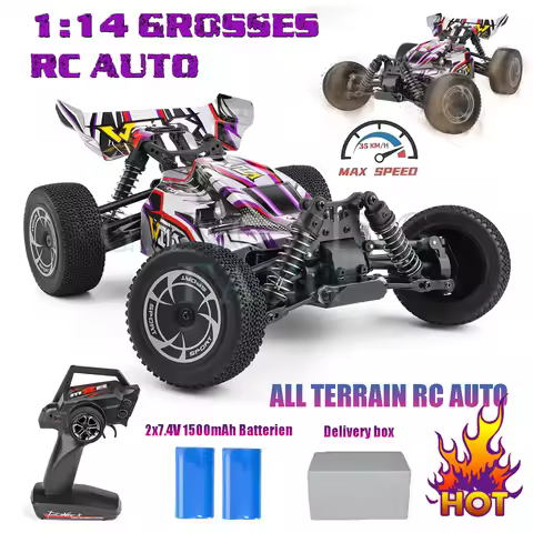 WLtoys 144016 Fast RC Cars 35KM/H OR 75KM/H 1/14 off Road 4WD Drift Toys,2.4G Remote Control Monster