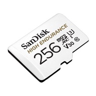 SANDISK  High Endurance microSD 256G高耐用強效能監控設備專用記憶卡 (讀/寫速度: 100MB/40MB)