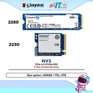 Kingston M.2 NV3 NVMe PCIe Gen 4x4 M.2 2280 / 2230 SSD Solid State Drive For PC / Console (500GB/ 1T