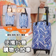 Vegetable Basket Cart Shopping Foldable Trolley Load-Bearing 20kg Luggage Car
