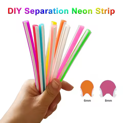 6mm 8mm Separate Silicone Neon Strip Flexible Soft Bendable For DIY Sign S Shape 2835SMD LED Light W