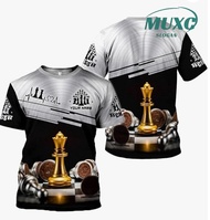 【Free Custom Name & Number))((DIY Custom Name】Personalized name chess 3D full-color shirt, customize