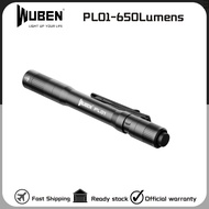 WUBEN PL01 Pen Light Rechargeable Flashlight 650Lumens Portable EDC Waterproof Pocket Penlight For O