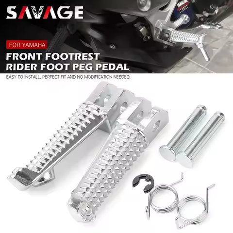 Front Footrest Foot Pegs For YAMAHA FZ1 FZ8 FZ6 N/S/R TDM 900/A XJ6 Diversion XJ6N XJR 1200 400/R FJ