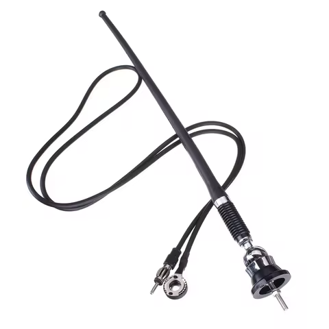 17inch Car Roof Radio Antenna Car Radio Aerial AM-FM Rubber Antenna with 180-degrees Swivel Base and