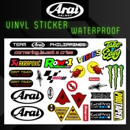 ☇✁ARAI HELMET VISOR VINYL STICKER - WATERPROOF