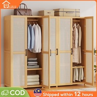 LULU Wardrobe Clothes Almari baju 3/4/5 Door Clothes Storage Cabinet Hanging Wardrobe 衣柜/衣櫃