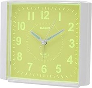 CASIO TQ-479-7JF Alarm Clock, Pearl White, Standard, Analog, Electronic Sound Alarm, Light Collecting Dial with Light