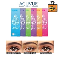 (30 pcs) ACUVUE Define Fresh 1 Day Daily Disposable Silicone Hydrogel Cosmetic Color Contact Lenses 