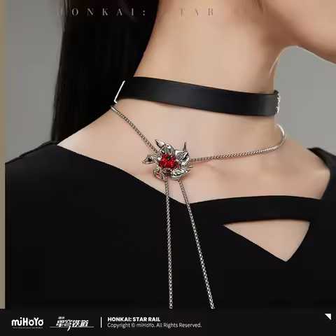 Acheron Necklace Set for Honkai Star Rail Official Genuine Raiden Bosenmori Mei Theme Printing Colla