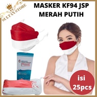 PUTIH MERAH Kf94 JSP Mask Red And White Garuda Mask Contents 25pcs
