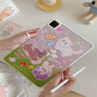 For iPad Pro 11 2021 Acrylic Case 2020 iPad Air 4 Air 5 2022 Case  For iPad Mini 6 2021 9th 8th 10.2 inch Cover New Cartoon painted cute running kitten and puppy