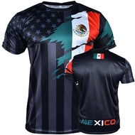 Fury Mexico and USA Flag Mix Soccer Jersey - Mexico Shirt - Camiseta Mexico Jersey Hombres/Men/Women