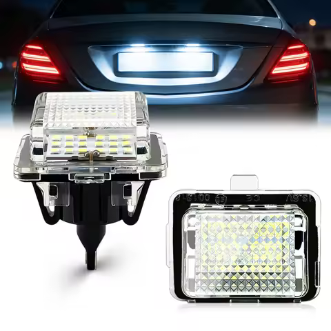 2pcs LED License Number Plate Light For Benz C-Class W205 C204 W204 S204 W221 W222 E-Class W212 C207