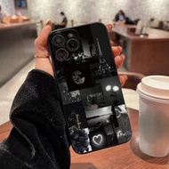 P14ProMax 3D P13 การ์ตูน P11 Black Tower & Rose Painting P12 กันกระแทกXRการ์ตูน 78GES2 เคสโทรศัพท์XS