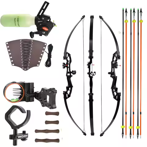 30-50lbs Straight Recurve Bow Set Ergonomic Hand Grip Archery Bow For Fishing Hunting Target Practic