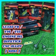 🔥READY STOCK🔥   MJL CNC ENGINE OIL DIPSTICK ALLOY 6061 CHROME WITH RING BOX SET LC135 V8 / Y16 / Y15