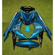 BODY COVER SET LC 135 V1 RAPIDO MX KING 99 CYAN STICKET TANAM RL1C005CY