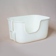 Petsential ห้องน้ำแมว กระบะทรายแมวขอบสูง มินิมอล ขนาด 57x40x31 ซม. พร้อมที่ตักทราย