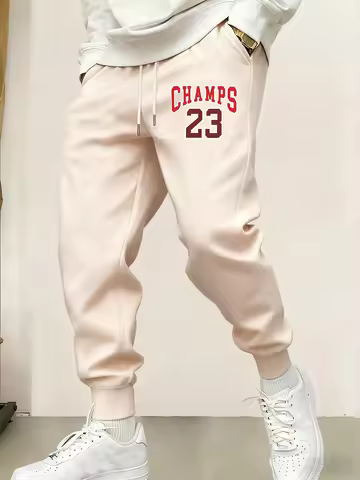 Champs Number 23 Jersey Design Printed Men's Sweatpant Sports Drawstring Pant Soft Warm Britches Aut