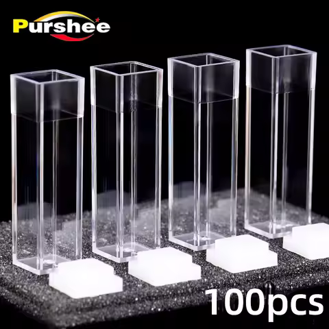 10mm Plastic fluorometer Cuvette 100PCS