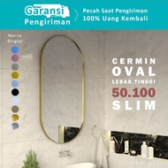 Oval Mirror 50x100 cm | Slim Frame