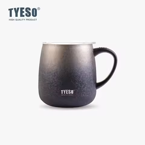 Tyeso Portable Stainless Steel Handheld Insulated Cup Coffee Cup Large Capacity Creative Insulated D