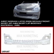 ABS7 NISSAN LATIO 2009 SEDAN FRONT SKIRT (IP) ABS SKIRT LIP BODYKIT