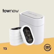 Townew Smart Bin T3 / Refill Rings 13L, Auto Seal, Infrared Sensor, IPX3 Waterproof, 50-Day Bat.