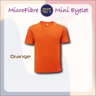 ORANGE MINI EYELET QD7207 QUICK DRY JERSEY ROUND NECK SHORT SLEEVE TSHIRT MICROFIBRE SHIRT QD72 OREN