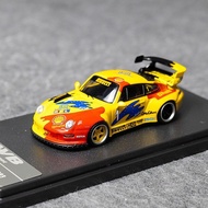 HL 1/64 Porsche RWB 993 Alloy Car Model Diecast Car Toy Collection Birthday Gift