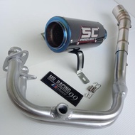 Original UNDERBELLY SC PROJECT Carbon blue Ninja250 CBR250RR R25 Racing Exhaust