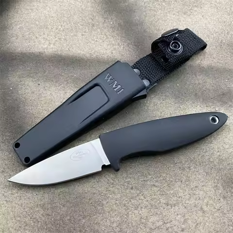 Wm1 Straight Knife 7Cr13Mov Blade ABS Handle with Sheath EDC Multitool Outdoor Camping Fishing Multi