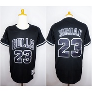 BASKETBALL JERSEY WITH SLEEVE BULLS 23 MICHAEL JORDAN BLACK MITCHELL&NESS