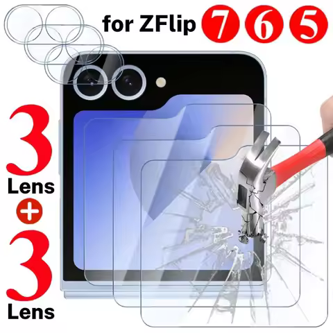 Flip7 Tempered Glass Screen Protector for Samsung Galaxy Z Flip 7 6 5 HD Anti-scratch Camera Protect