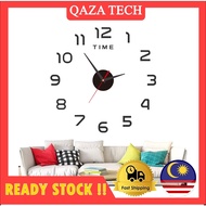 DIY Acrylic Wall Mirror Clock - Home Decor Fashion 3D Large Wall Clock - Stiker Dinding Cermin Jam 3