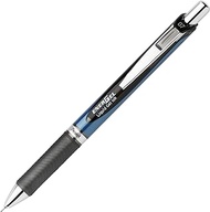 Pentel BLN77A EnerGel RTX Retractable Liquid Gel Pen, .7mm, Needle, Black/Gray Brl, Black Ink