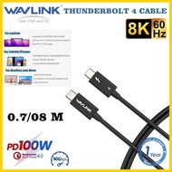 Wavlink Cáp USB C Cổng Hiển Thị Cáp Hiển Thị Thunderbolt 4 Đến DP Đơn 8K/Kép 4K USBC Video HD 5A C S