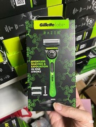 全新蛇粉專屬 RAZER X Gillette Labs 雷蛇吉列聯名極光系列刮鬍刀（1刀架2刀頭1磁吸底座） 「不議價」